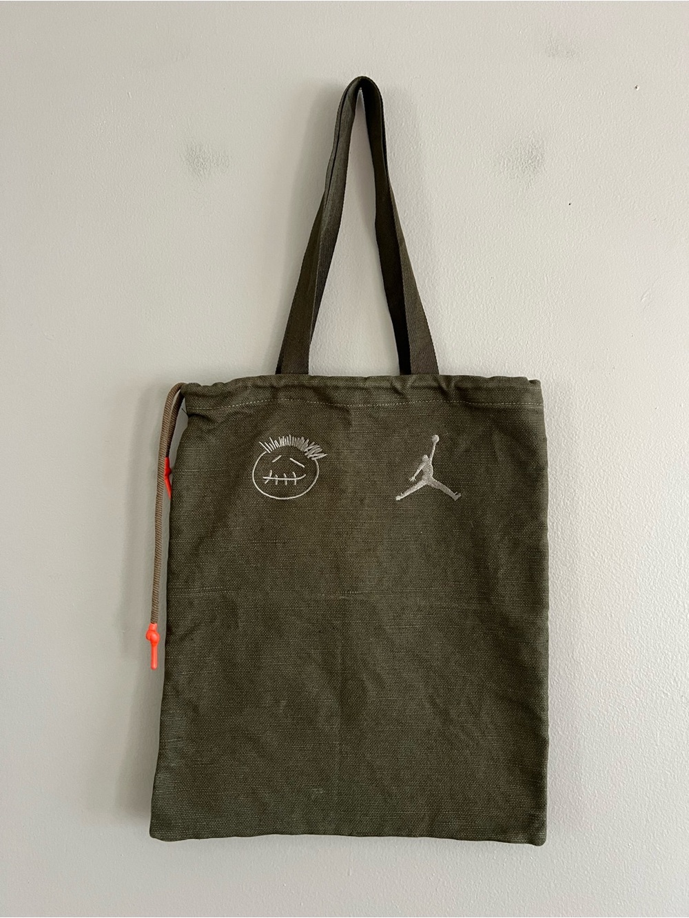 Travis Scott Jumpman Cactus Jack Nike Jordan Shoe Dust Tote Bag Only Green *Hole